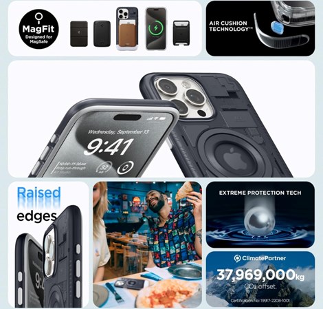 Spigen Classic C1 MagSafe, graphite - iPhone 15 Pro (ACS06742)