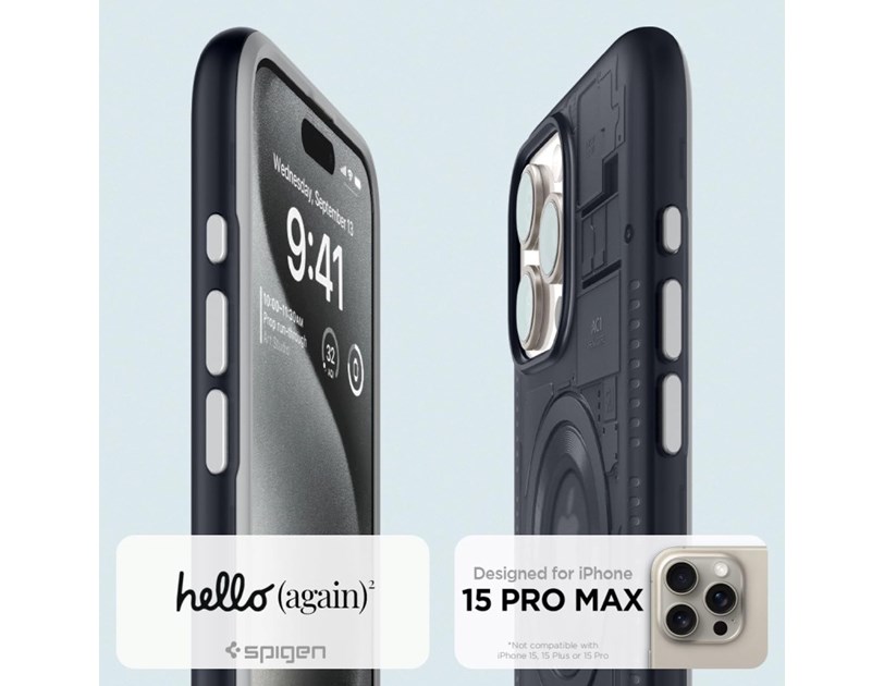 Spigen Classic C1 MagSafe, graphite - iPhone 15 Pro Max (ACS06607)