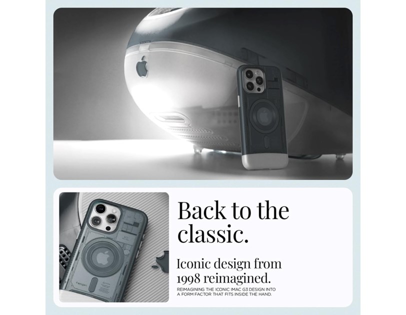 Spigen Classic C1 MagSafe, graphite - iPhone 15 Pro Max (ACS06607)