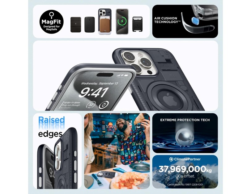 Spigen Classic C1 MagSafe, graphite - iPhone 15 Pro Max (ACS06607)