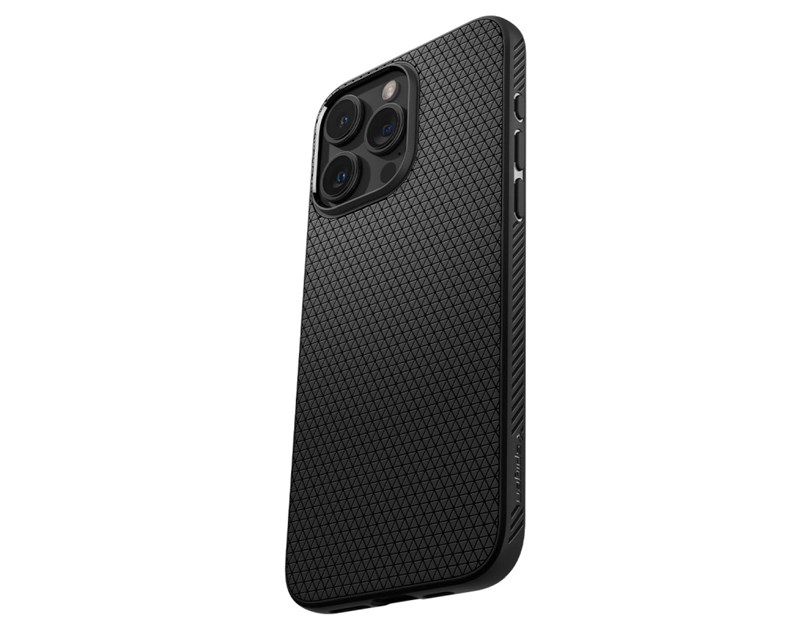 Spigen Liquid Air, zaštitna maska za telefon, mat crna - iPhone 15 Pro Max (ACS06562)