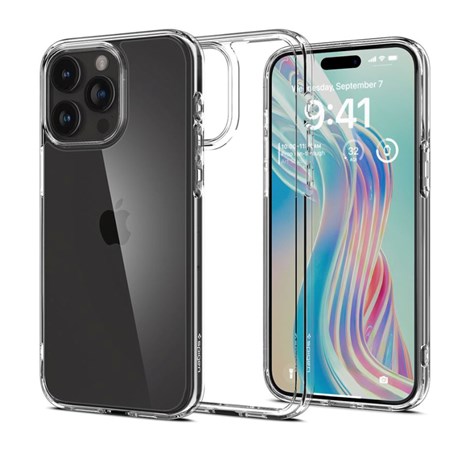 Spigen Crystal Hybrid, zaštitna maska za telefon, prozirna - iPhone 15 Pro Max (ACS06446)