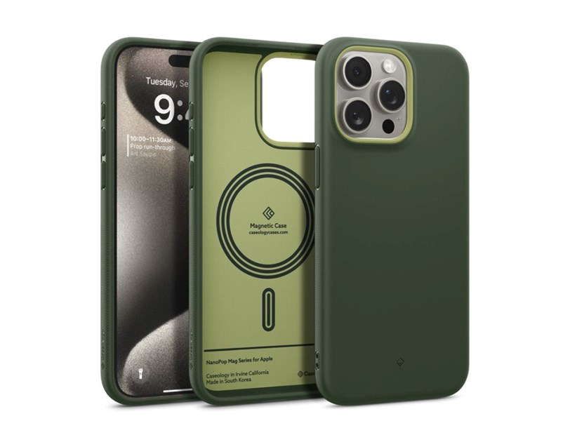 Spigen Caseology Nano Pop MagSafe, avo green, zaštitna maska za telefon - iPhone 15 Pro Max (ACS06619)