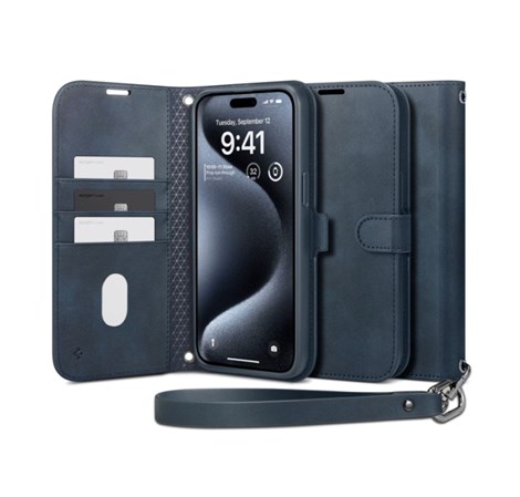 Spigen Wallet S Pro, navy - iPhone 15 Pro Max