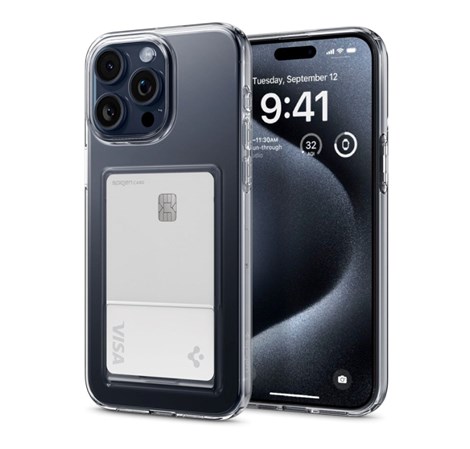 Spigen Crystal Slot, crystal clear, zaštitna maska za telefon - iPhone 15 Pro (ACS06726)