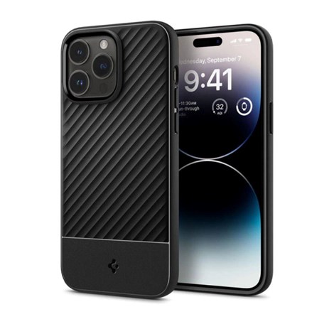 Spigen Core Armor, zaštitna maska za telefon, mat crna - iPhone 15 Pro (ACS06466)