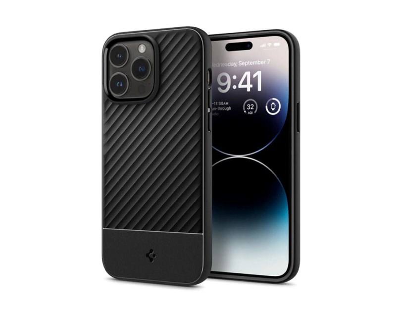 Spigen Core Armor, zaštitna maska za telefon, mat crna - iPhone 15 Pro (ACS06466)