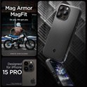 Spigen Mag Armor MagSafe, zaštitna maska za telefon, mat crna - iPhone 15 Pro (ACS06736)