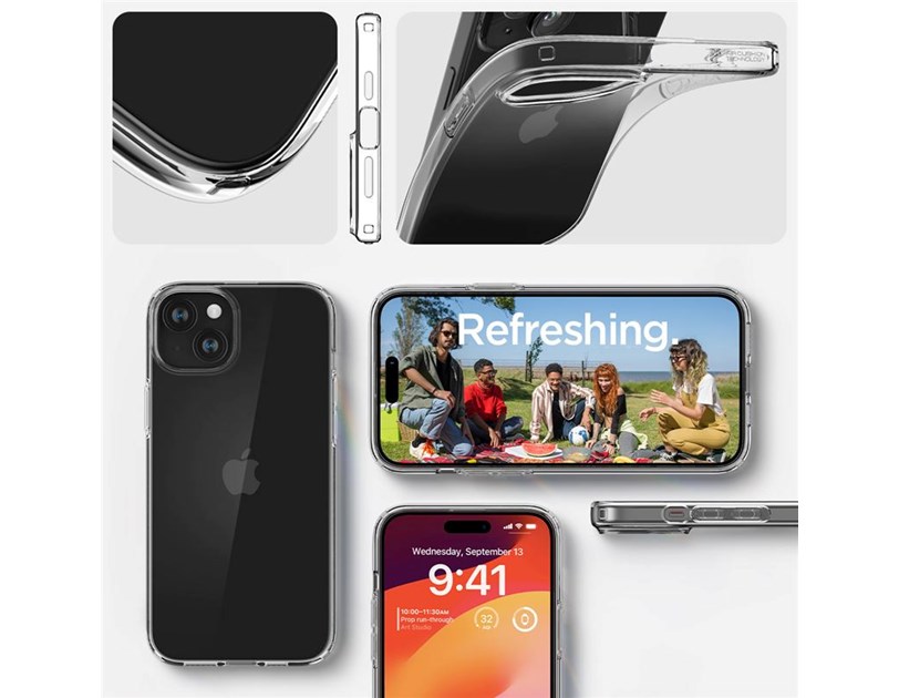 Spigen Liquid Crystal, zaštitna maska za telefon, prozirna - iPhone 15 (ACS06786)