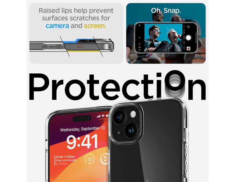 Spigen Liquid Crystal, zaštitna maska za telefon, prozirna - iPhone 15 (ACS06786)