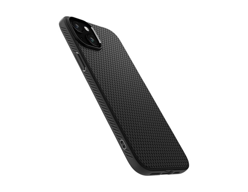 Spigen Liquid Air, zaštitna maska za telefon, mat crna - iPhone 15 (ACS06790)