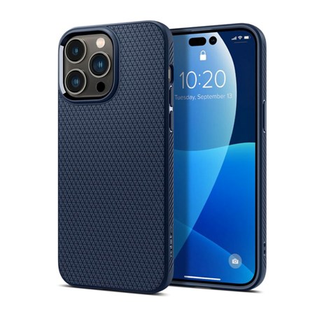 Spigen Liquid Air, zaštitna maska za telefon, tamno plava - iPhone 14 Pro Max