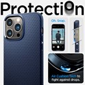 Spigen Liquid Air, zaštitna maska za telefon, tamno plava - iPhone 14 Pro Max