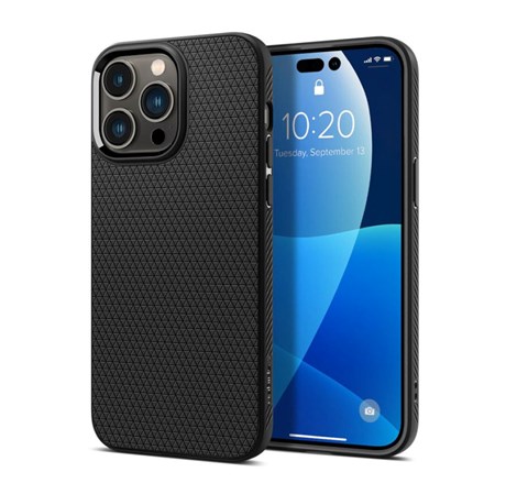 Spigen Liquid Air, zaštitna maska za telefon, mat crna - iPhone 14 Pro Max