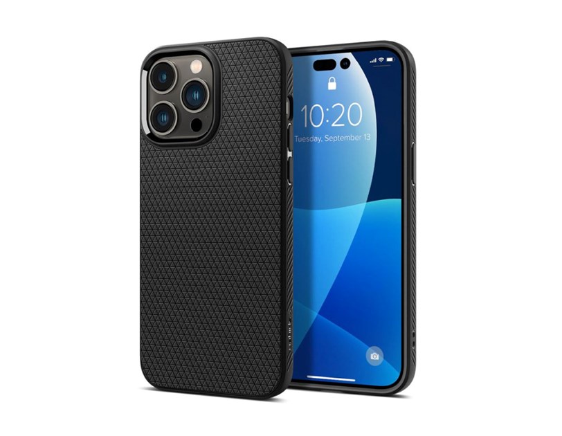 Spigen Liquid Air, zaštitna maska za telefon, mat crna - iPhone 14 Pro Max