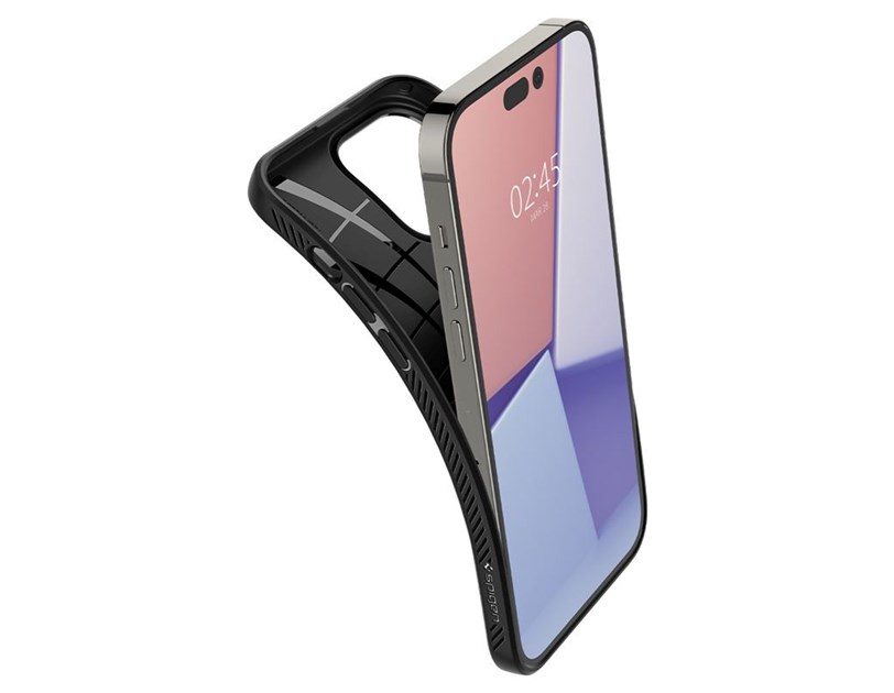 Spigen Liquid Air, zaštitna maska za telefon, mat crna - iPhone 14 Pro Max