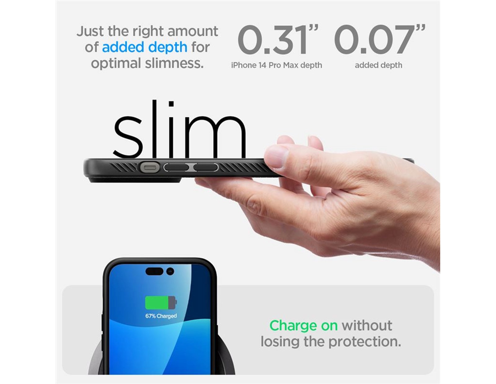 Spigen Liquid Air, zaštitna maska za telefon, mat crna - iPhone 14 Pro Max