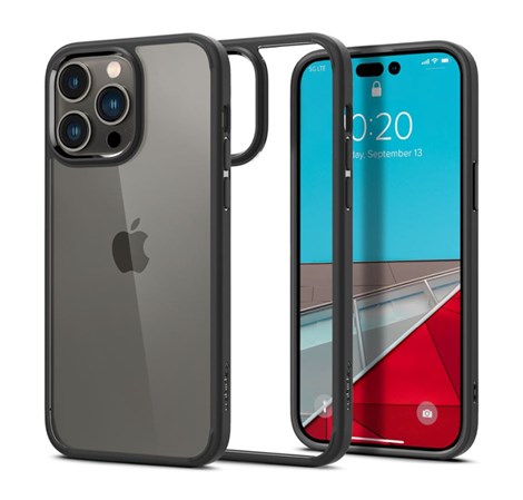 Spigen Ultra Hybrid, zaštitna maska za telefon, mat crna - iPhone 14 Pro Max