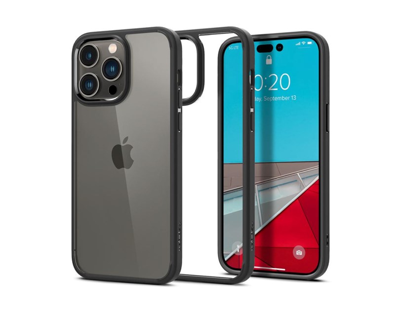 Spigen Ultra Hybrid, zaštitna maska za telefon, mat crna - iPhone 14 Pro Max