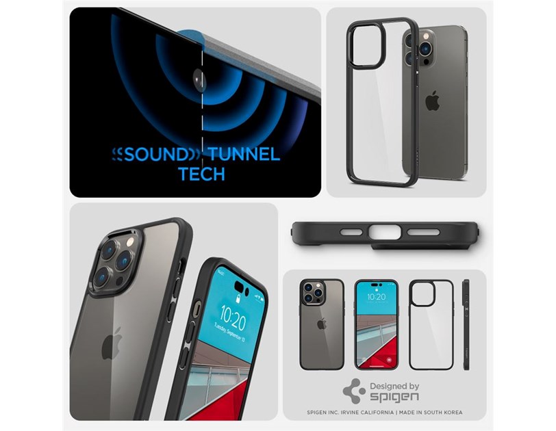 Spigen Ultra Hybrid, zaštitna maska za telefon, mat crna - iPhone 14 Pro Max