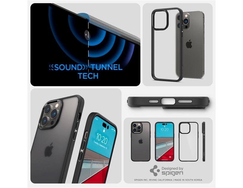 Spigen Ultra Hybrid, zaštitna maska za telefon, crna - iPhone 14 Pro