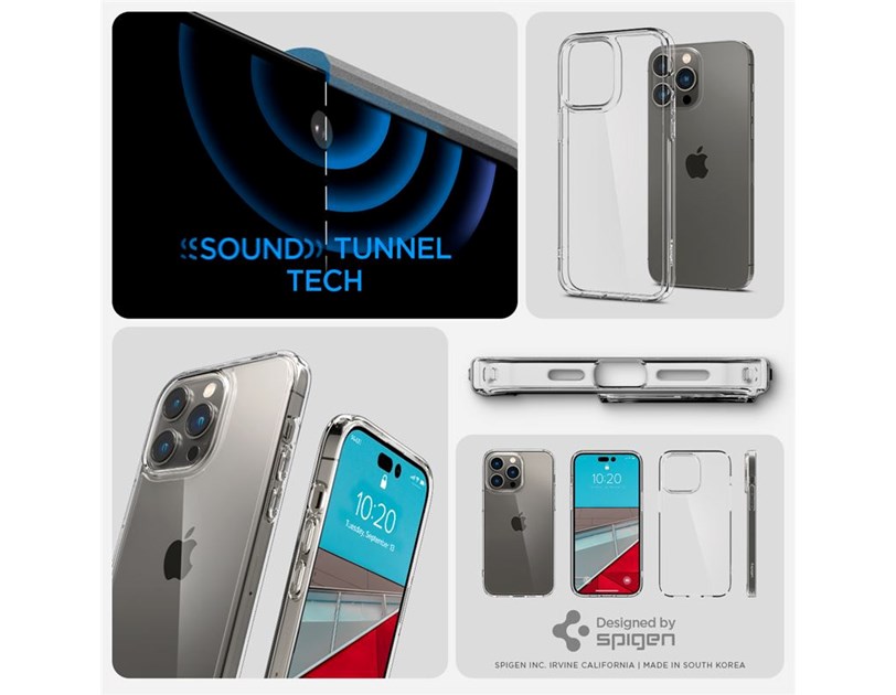 Spigen Ultra Hybrid, zaštitna maska za telefon, kristalna - iPhone 14 Pro