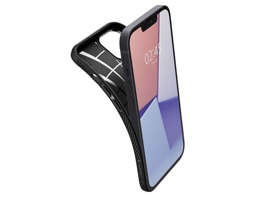 Spigen Liquid Air, zaštitna maska za telefon, mat crna - iPhone 13