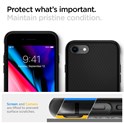 Spigen Liquid Air, zaštitna maska za telefon, crna - iPhone SE (2022/2020)/8/7 (042CS20511)