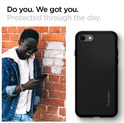 Spigen Liquid Air, zaštitna maska za telefon, crna - iPhone SE (2022/2020)/8/7 (042CS20511)