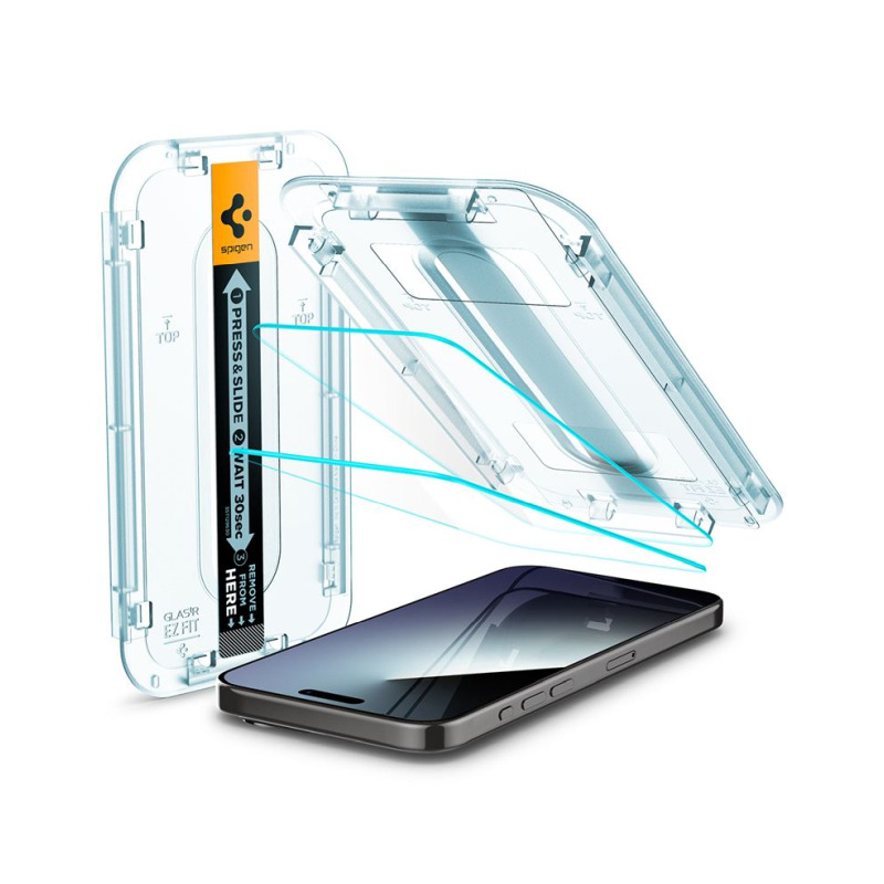 Spigen Glass tR EZ Fit, Transparency, zaštitno staklo za ekran telefona, 2 kom ...