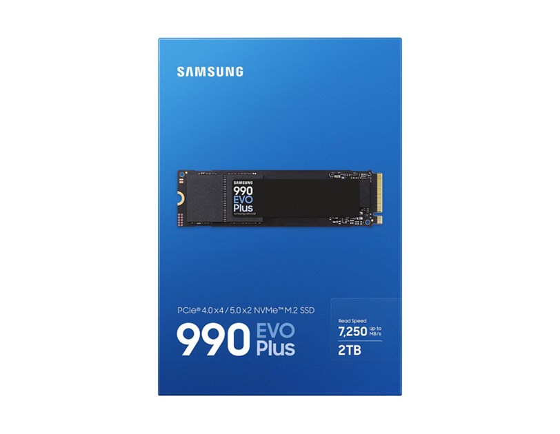 Samsung 990 EVO Plus 2TB NVMe PCIe M.2 2280 SSD, R/W: 7250/6300Mb/s (MZ-V9S2T0BW)