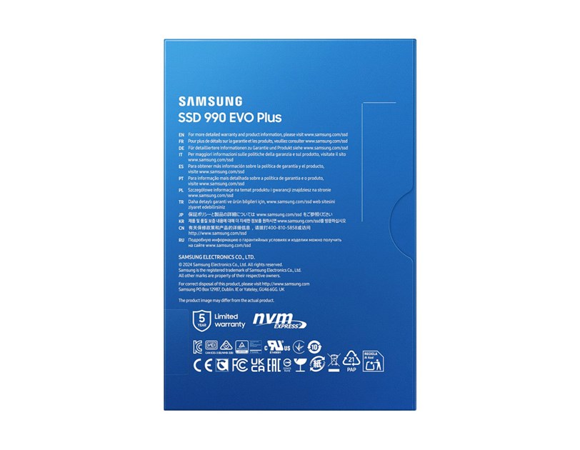 Samsung 990 EVO Plus 2TB NVMe PCIe M.2 2280 SSD, R/W: 7250/6300Mb/s (MZ-V9S2T0BW)