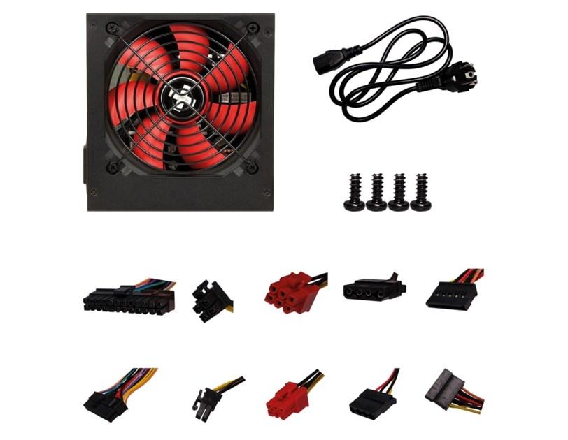 Xilence 500W Performance C, ATX 2.3.1, aktivan PFC, 1×PCIe, 4×SATA, 20+4-pina, 120mm ventilator, crno