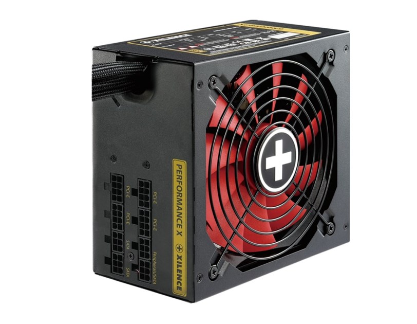 Xilence 750W Performance X+, ATX 3.0 80+ GOLD, polumodularno, aktivan PFC, 4×PCIe, 6×SATA, 20+4-pina, 140mm ventilator, crno