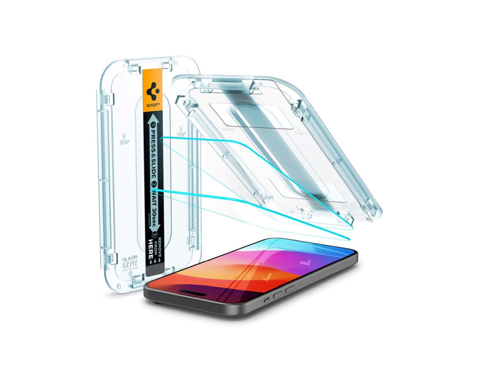 Spigen Glass tR EZ Fit 2 Pack, transparency - iPhone 16/15 Plus