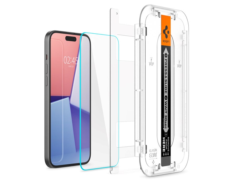 Spigen Glass tR EZ Fit 2 Pack, transparency - iPhone 16/15 Plus