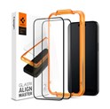 Spigen Glass tR AlignMaster, zaštitno staklo za ekran telefona, 2 kom, FC crni - iPhone 15 Plus (AGL06886)