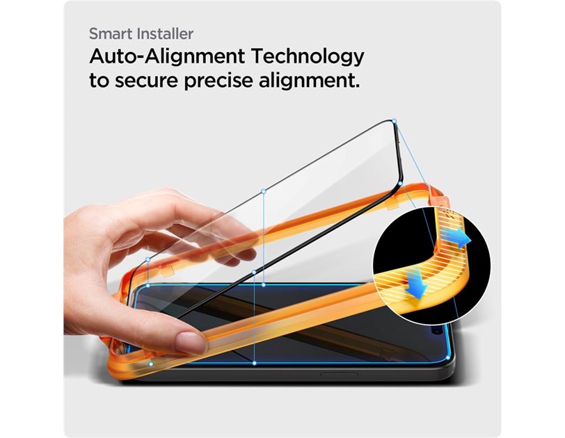Spigen Glass tR AlignMaster, zaštitno staklo za ekran telefona, 2 kom, FC crni - iPhone 15 Plus (AGL06886)