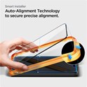 Spigen Glass tR AlignMaster, zaštitno staklo za ekran telefona, 2 kom, FC crni - iPhone 15 Plus (AGL06886)