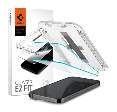 Spigen Glass tR EZ Fit, zaštitno staklo za ekran telefona, 2 kom + okvir za instalaciju - iPhone 14 Pro Max