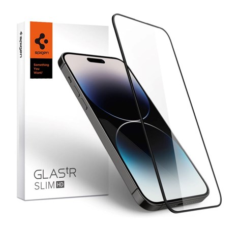 Spigen tR Slim HD, zaštitno staklo za ekran telefona, crno - iPhone 14 Pro