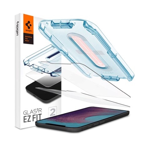 Spigen Glas tR EZ Fit, zaštitno staklo za ekran telefona, 2 kom + okvir za instalaciju - iPhone 12 Pro Max