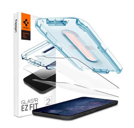Spigen Glas tR EZ Fit, zaštitno staklo za telefon, 2 kom - iPhone 12 mini 