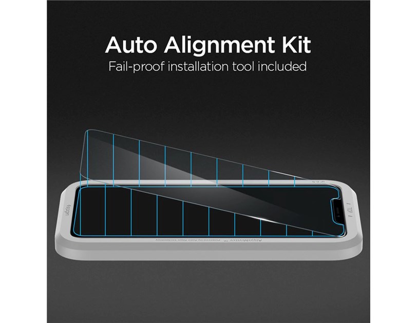 Spigen Align Glas.tR, zaštitno staklo za ekran telefona, 2 kom + okvir za instalaciju - iPhone 11/XR (AGL00101)