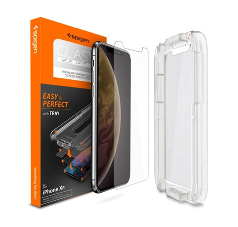 Spigen Glas.tR EZ Fit, zaštitno staklo za telefon - iPhone XR