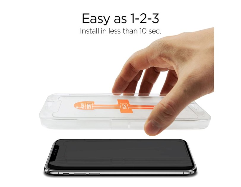 Spigen Glas.tR EZ Fit, zaštitno staklo za telefon - iPhone XR