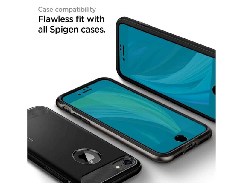 Spigen AlignMaster FC, zaštitno staklo za ekran telefona + okvir za instalaciju - iPhone SE (2022/2020)/8/7 (AGL01294)