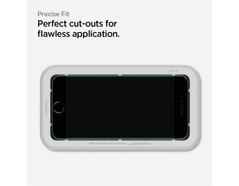 Spigen AlignMaster FC, zaštitno staklo za ekran telefona + okvir za instalaciju - iPhone SE (2022/2020)/8/7 (AGL01294)