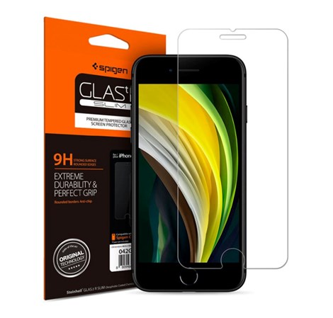 Spigen Glass tR Slim HD, zaštitno staklo za ekran telefona - iPhone SE (2022/2020)/8/7 (AGL01374)