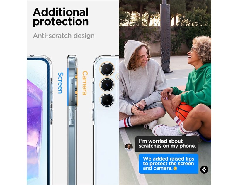 Spigen Ultra Hybrid, crystal clear - Samsung Galaxy A55